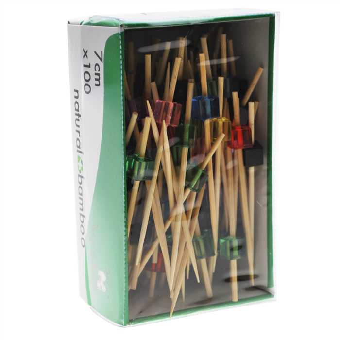 Bambus Spie mit Wrfel fr Fingerfood Hppchen 100 Stck  Only Premium  Food