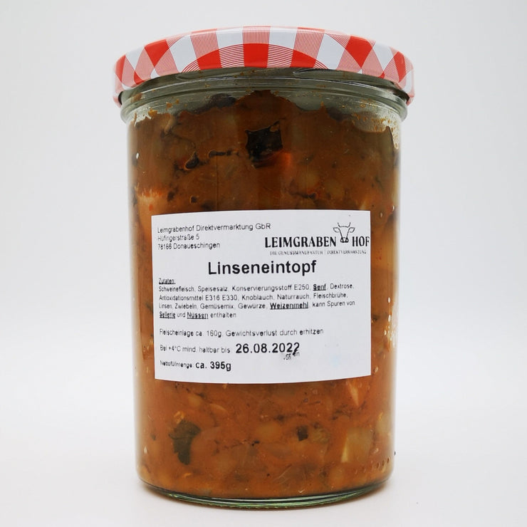 Linseneintopf im Glas - Only Premium Food entwickelt und vertreibt für alle Sparten der Gastronomie innovative Food Performance.